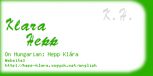 klara hepp business card